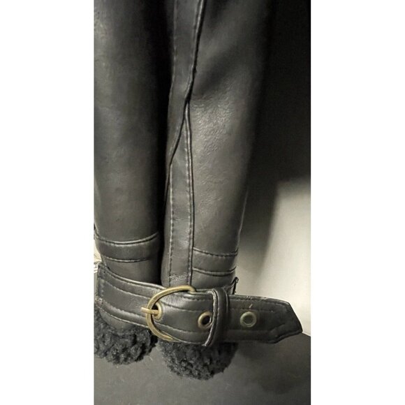 B.M.M. Los Angeles Faux Leather Motorcycle Jacket Brown Mens Medium Lined - Picture 14 of 16